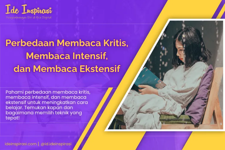 Perbedaan Membaca Kritis, Membaca Intensif, dan Membaca Ekstensif